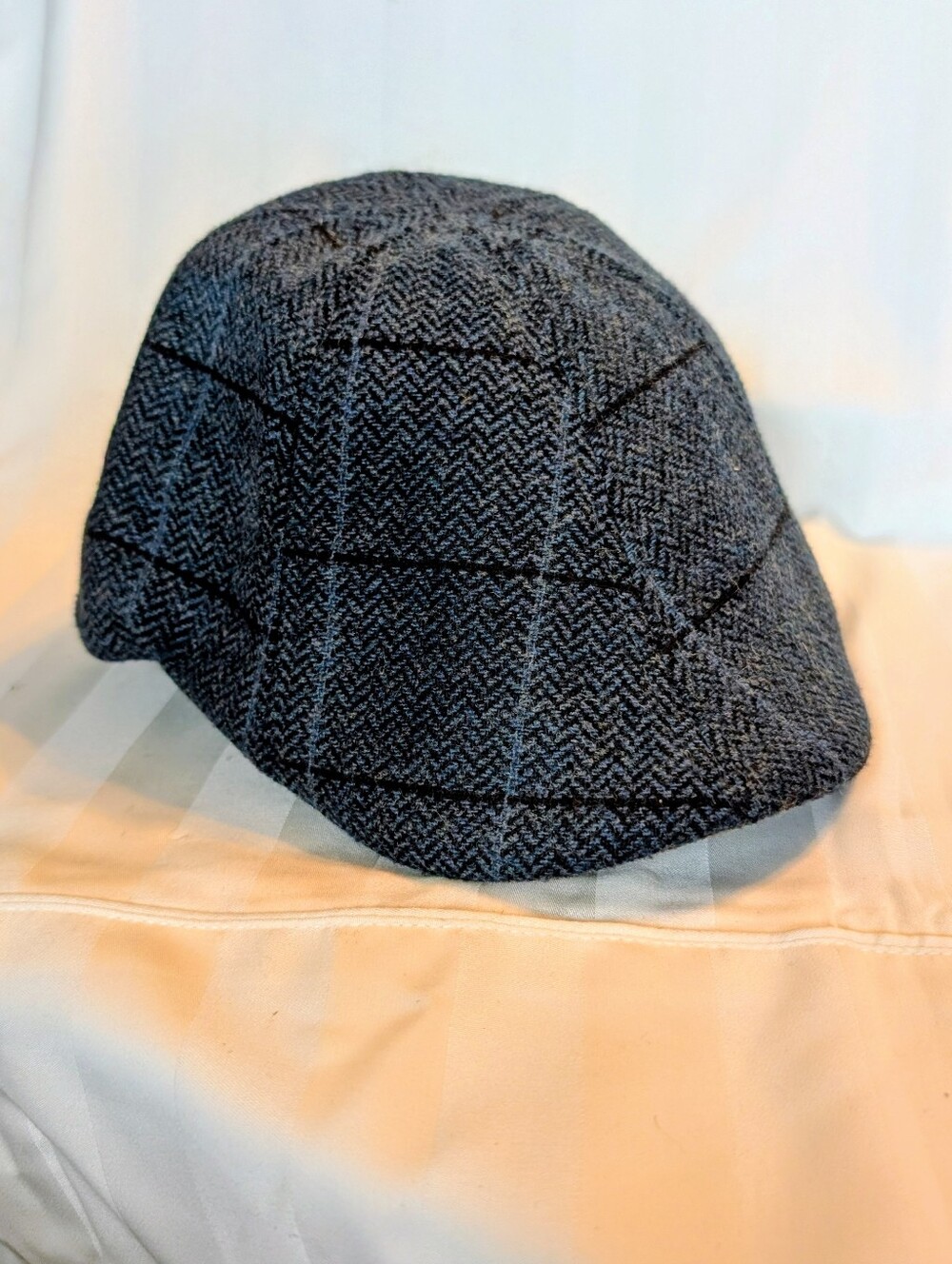 Boston Scally Co The Bourbon Royal Rye Blue Plaid Scally Cap Hat Small